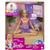 Mattel - Barbie Benessere e Meditazione, Luce e Musica per la Meditazione, Mascherina per Gli Occhi, Cagnolino e 3 Emoticon da c