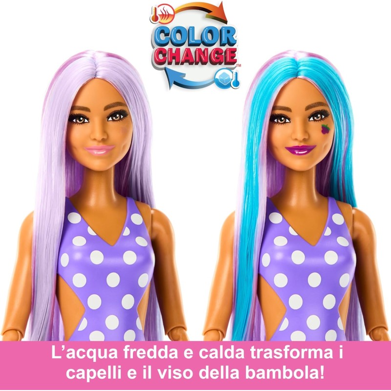 Mattel Barbie Pop Reveal Serie Frutta, Bambola a Tema spuma d