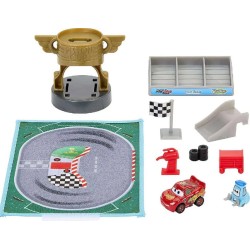 Mattel - Disney Pixar Cars Die Cast Metal Mini Racers Piston Cup Race Mini Playset - HJC47