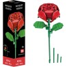 Nice Group - Flower Mattoncini - Set da Costruzione in Blocchi del Fiore Rosa, Colore Rosso - NICE78001