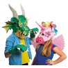 Clementoni - 18578 - Play Creative - Big Mask Dragon - Made In Italy - Play For Future - Maschera Tridimensionale In Cartone - G