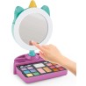 Clementoni - Crazy Chic Unicorn Mirror-Trousse con Cerchio Luminoso, Console con Trucchi Lavabili e Pennelli Professionali, Set 