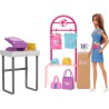Mattel - Barbie - Make & Sell Boutique, playset con bambola e accessori alla moda inclusi, espositore, stampante e adesivi per c