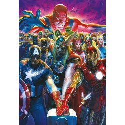 Clementoni - 39672 - Puzzle The Avengers Marvel 1000 pz, Film Famosi, Supereroi, Cartoni Animati