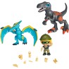 Famosa - ACTION HEROES Dino Pack, 2 dinosauri, 1 personaggio, accessori, ACN00010