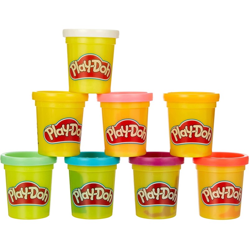Hasbro Play-Doh 8 Pack Rainbow, 8 Barattoli, E5062EU40 Hasbro Play-Doh 8 Pack Rainbow, 8 Barattoli, E5062EU40