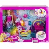 Barbie Dreamtopia Playset Unicorno con Barbie Royal, unicorno con effetto cambia-colore e 18 accessori, GTG01