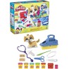 Hasbro - Play-Doh - Set da Veterinario, playset con Cane Giocattolo, trasportino, 10 Strumenti, 5 Colori, F36395L00