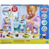 Hasbro - Play-Doh, Kitchen Creations, La Caffetteria Super Colorata, playset con 20 accessori e 8 vasetti di pasta modellabile -