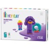 Hey Clay Monsters 2, pasta modellabile medium set Mostri 2 per Bambini in confezione da 3 soggetti con 6 colori. Set medio da 3 