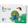 Hey Clay Birds 2, pasta modellabile medium set Uccelli 2 per Bambini in confezione da 3 soggetti con 6 colori. Set medio da 3 uc