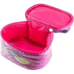 Nice Group - Girabrilla - Puffer Unicorn Case Magenta, 1 mini Porta Oggetti Magenta con Unicorno iridescente