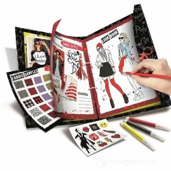Clementoni- Cruella-Fashion Look Book Moda, diario da Disegno Bambina 7 Anni-Gioco Creativo-Made in Italy, Multicolore, 18672