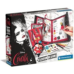 Clementoni- Cruella-Fashion Look Book Moda, diario da Disegno Bambina 7 Anni-Gioco Creativo-Made in Italy, Multicolore, 18672