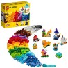 LEGO Classic Mattoncini Trasparenti Creativi, Set di Costruzioni con Animali, Giochi per Bambini 4 Anni, 11013