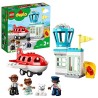 LEGO DUPLO Town Aereo e Aeroporto Giocattolo per Bambini di 2 Anni con 3 Minifigure, Aeroplano e Torre di Controllo, 10961