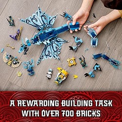 LEGO NINJAGO Dragone Acqua, Drago Giocattolo Ninja, Costruzioni per Bambini di 9 anni con 5 Minifigure, 71754
