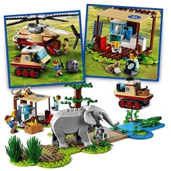 LEGO City Wildlife Operazione di Soccorso Animale, Set Clinica Veterinaria con Elicottero Giocattolo e 4 Minifigure, 60302