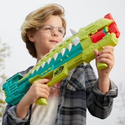 Hasbro - Nerf blaster DinoSquad Armorstrike, tamburo rotante da 8 dardi, F5855EU40