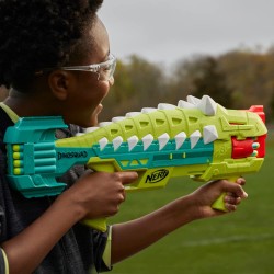 Hasbro - Nerf blaster DinoSquad Armorstrike, tamburo rotante da 8 dardi, F5855EU40