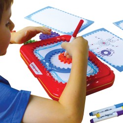 Grandi Giochi - Spirograph Junior, Set con spirografo e pennarelli lavabili, CLG05000
