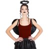 Rubies - Set Angelo nero per donna, Ali e fascia per capelli, Accessorio per costumi, Taglia unica per Halloween, Feste e Carnev