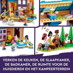 LEGO 41735 Friends Casetta Mobile, Playset con Roulotte Apribile e Macchina Giocattolo per Campeggio nella Foresta, Personaggi 2