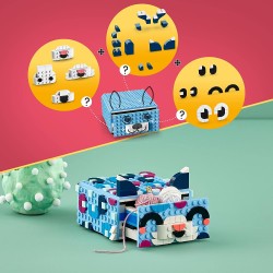 LEGO 41805 DOTS Cassetto degli Animali Creativi, Set per Creare Mosaico Portagioie con Tessere Colorate, Sorpresa Pasqua