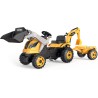 Simba - Smoby Trattore a pedale Max Builder con rimorchio + Trailer + Pelleter + Shovel - 7600710304