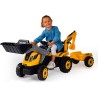 Simba - Smoby Trattore a pedale Max Builder con rimorchio + Trailer + Pelleter + Shovel - 7600710304