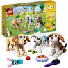 LEGO 31137 Creator Adorabili Cagnolini, Set 3 in 1 con Bassotto, Carlino, Barboncino e altri Animali, Sorpresa di Pasqua per Ama