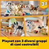 LEGO 31137 Creator Adorabili Cagnolini, Set 3 in 1 con Bassotto, Carlino, Barboncino e altri Animali, Sorpresa di Pasqua per Ama