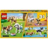 LEGO 31137 Creator Adorabili Cagnolini, Set 3 in 1 con Bassotto, Carlino, Barboncino e altri Animali, Sorpresa di Pasqua per Ama