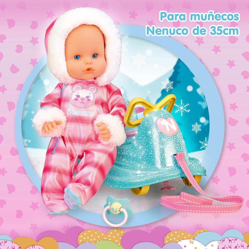 Nenuco Cura & Ricicla, Bambola 42 Cm Con Corpo Rigido, Accessori Per La Pappa, Per Il Cambio Del Pannolino E Per La Cura Delle Ferite Include 3 Contenitori Per Il Riciclo 3 Anni Famosa Nfn980
