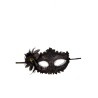 Carnival Toys - Maschera In Plastica Damascata Nera C/Fiore, 01995