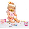Nenuco - Princess, bambola 42 cm, con i capelli biondi e una corona da principessa, con 11 funzioni e 10 accessori - NFN61000