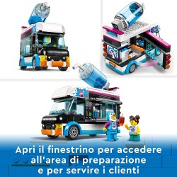 LEGO 60384 City Il Furgoncino delle Granite del Pinguino, Camion Giocattolo con Minifigure - LG60384
