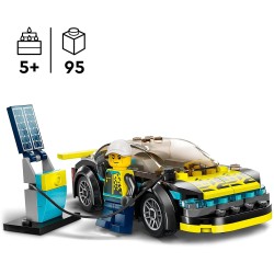 LEGO 60383 City Auto Sportiva Elettrica, Macchina Giocattolo per Bambini e Bambine dai 5 Anni, Set Supercar con Minifigure Pilot