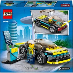 LEGO 60383 City Auto Sportiva Elettrica, Macchina Giocattolo per Bambini e Bambine dai 5 Anni, Set Supercar con Minifigure Pilot