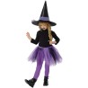 Rubies - Set costume da strega tutu lilla per ragazze, gonna tutu e cappello, Tg. Unica (5 / 7 anni), S5228