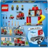LEGO 60375 City Fire Caserma dei Pompieri e Autopompa con Camion Giocattolo dei Vigili del Fuoco - LG60375