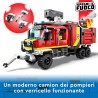 LEGO 60374 City Fire Autopompa dei Vigili del Fuoco, Unità di Comando dei Pompieri con Camion Giocattolo e Droni Terrestri e Aer