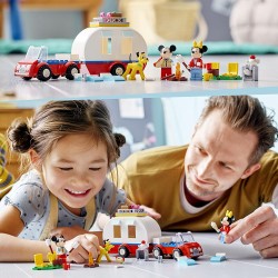 LEGO Disney Topolino e Amici Vacanza in Campeggio con Topolino e Minnie, con Pluto, Macchina e Camper Giocattolo, Giochi per Bam