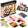 Fashion Angels - Sticker Stackers Set Sushi, Adesivi in ​​Schiuma per creare in 3D, Cibo Giocattolo per Bambini, gioco STEM, Att