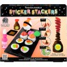 Fashion Angels - Sticker Stackers Set Sushi, Adesivi in ​​Schiuma per creare in 3D, Cibo Giocattolo per Bambini, gioco STEM, Att