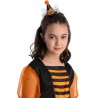 Carnival Toys - Cappellino Nero Glitter con Pom pon e Zucca con Cerchietto, 03797