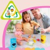 Famosa - Nenuco Cura & Ricicla NFN98000, Bambola 42 cm con corpo rigido, accessori per la pappa, per il cambio del pannolino e p