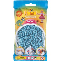 Hama - Bustina Perline, 1000 Pezzi, Colore: Turchese - AMA207-31
