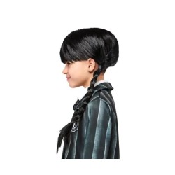 Rubies - Parrucca Mercoledì Addams da bambina, 2000153