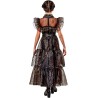 Rubies - Costume Wednesday Addams Rave n Dance  per bambina, Vestito e cintura, Taglia L (9/10 anni)